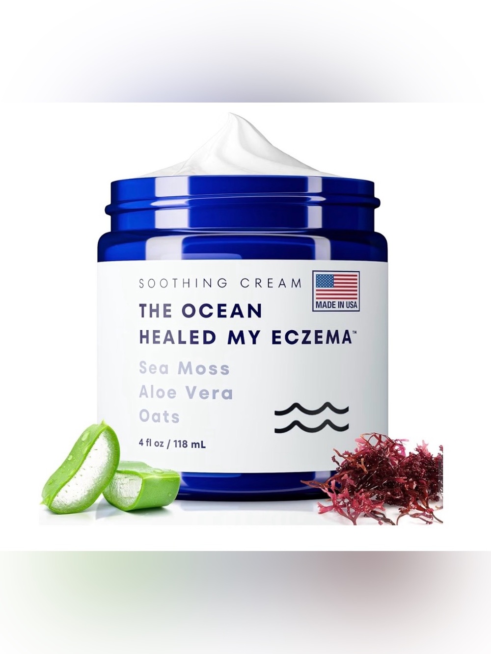 The Ocean Healed My Eczema Natural Soothing Eczema Cream Sensitive Skin 4oz